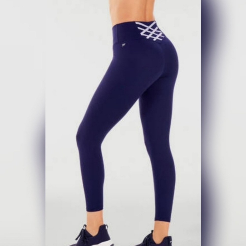 EUC Blue Powerhold 7/8 fabletics leggings